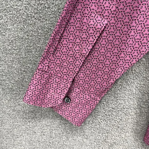 Alfani Shirt Men's Medium 15 15.5 32-33 Purple Button Up Regular Fit Long Sleeve - Picture 15 of 16